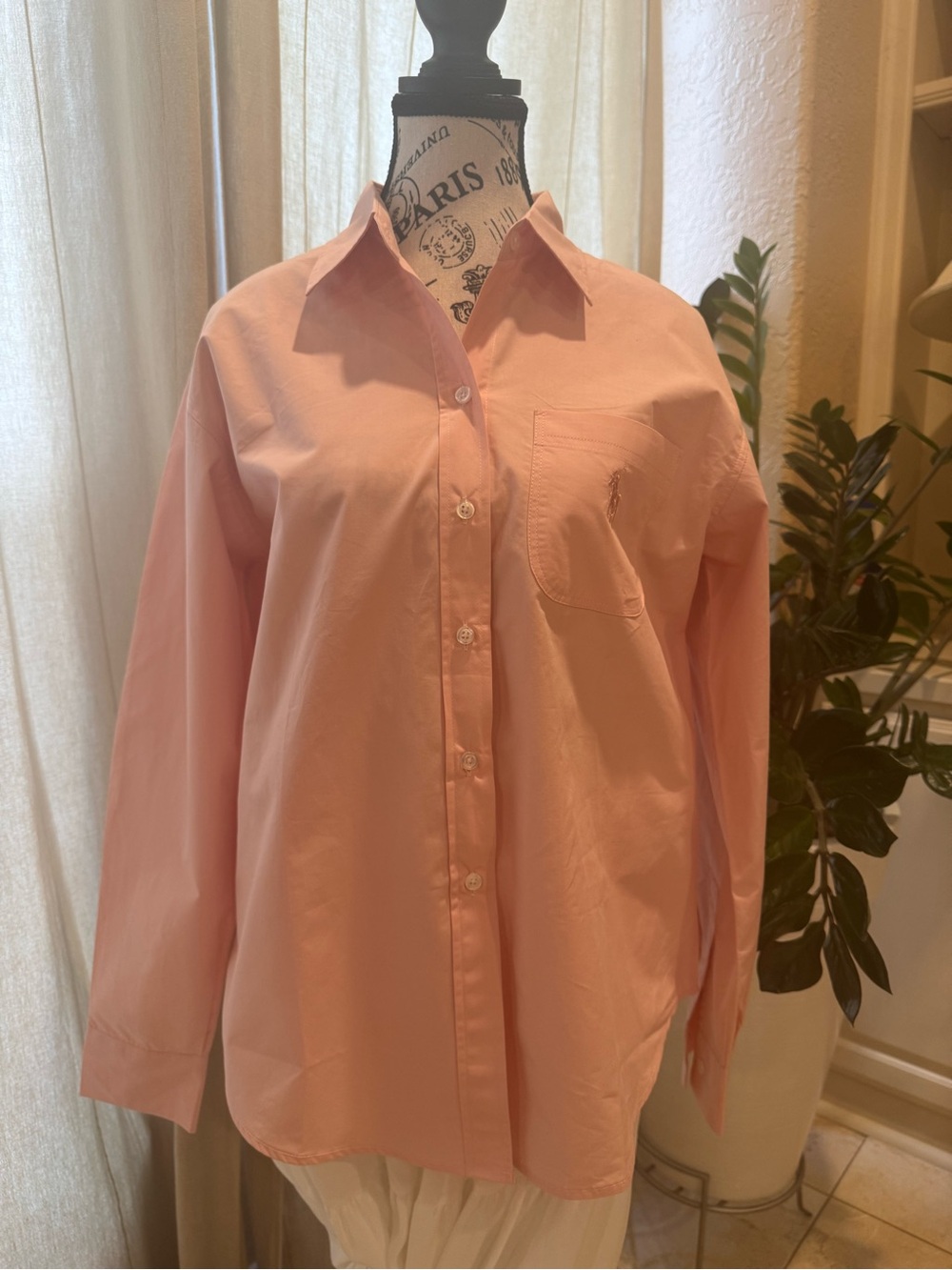 Polo by Ralph Lauren Light Pink Long-Sleeve Button-Down Shirt